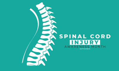 Spinal Cord Injury Awareness Month. Spinal Injury Concept Design.
