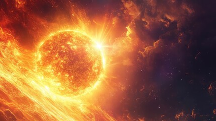 Obraz premium radiation absorbing solar flare