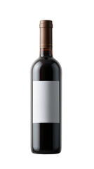 Fototapeta premium Elegant red wine bottle with a blank label. A classic design and high-quality wine