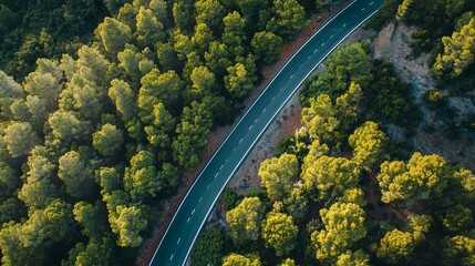 traffic aerial view road