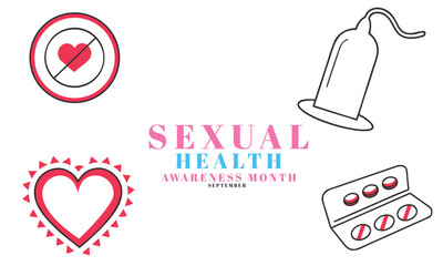 Sexual Health Awareness Month. Sexual Health Concept Background.