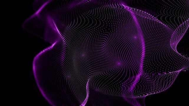 a close up of a purple object with a black background