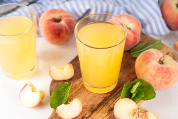 Flat chinese donuts fig peach juice