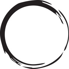 Simple Zen Circle Hand Drawn Enso Symbol Minimalist Brush Stroke Aesthetics Asian Spirituality and Artistic Expression for Modern Design