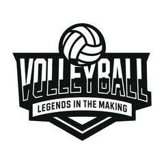 Volleyball Legends in the Making  Sports T-Shirt Design for Players and Fans