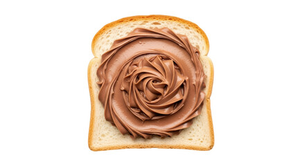 Isolated Toast with Chocolate Spread