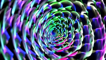 Glowing prismatic spiral—hypnotic, futuristic, and vibrant. Perfect for tech branding, meditation apps, sci-fi visuals, and digital transformation campaigns.