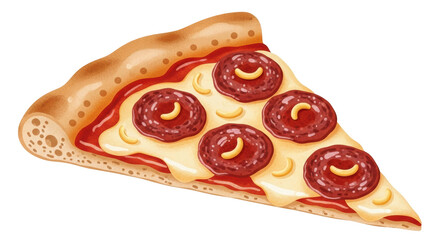 Isolated Slice of Pizza