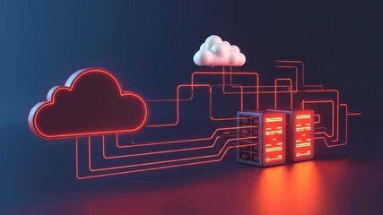 Cloud Computing Network System with Data Storage and Transfer Connection - Powered by Adobe