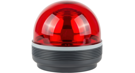 Isolated Red Emergency Flashing Light