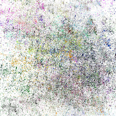 Abstract watercolor texture with paint splatter patterns. The colorful splatters create a dynamic and artistic effect. 