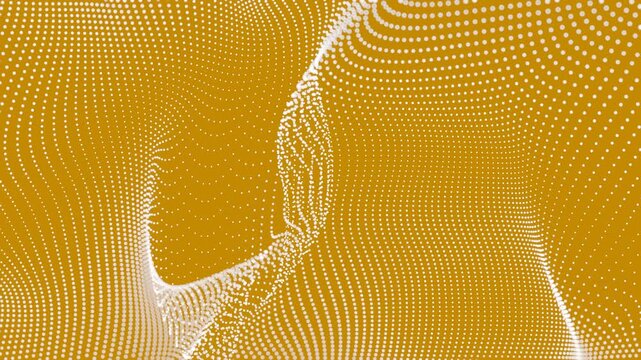 a yellow background with a white dotted pattern
