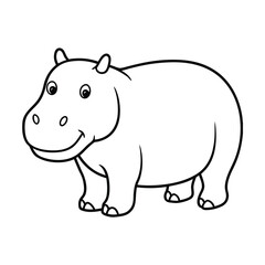 hippopotamus coloring page