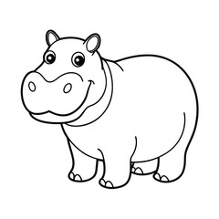 hippopotamus coloring page