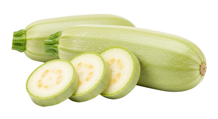 Isolated Fresh Zucchini