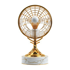 Golden Badminton Award on Transparent Background