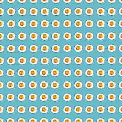 Simple Minimalist Seamless Pattern Kimbap Gimbap Illustration