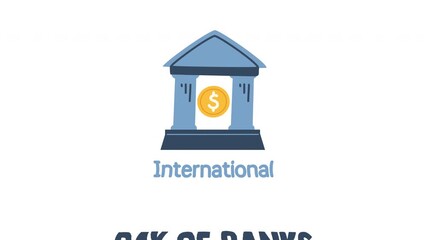 International day of banks, with bank building - Powered by Adobe