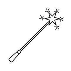 magic stick vector illustration 