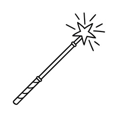 magic stick vector illustration 