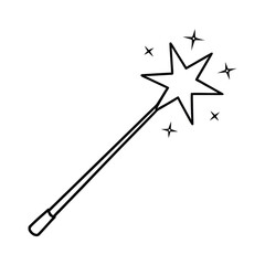 magic stick vector illustration 