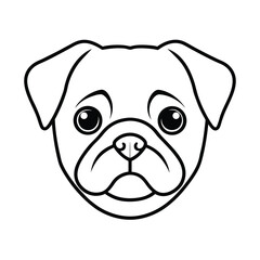 pug dog head