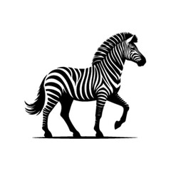 Zebra Duo Vector – Twin Wildlife Illustration in African Savannah