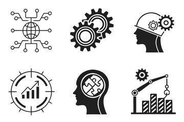 Fototapeta premium Collection of Business and Technology Icons.