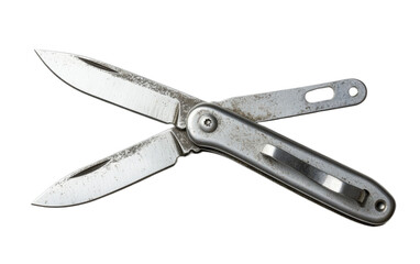 Multi Tasking metal Penknife on white background,png