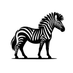 Majestic Zebra Vector – Elegant African Wildlife Illustration
