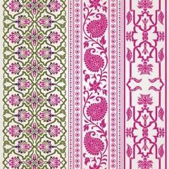wedding card design, traditional paisley floral pattern , royal India	