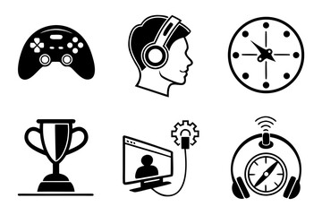 Gaming and Technology Icons Collection.