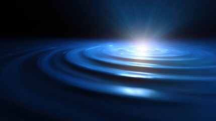 Abstract background: Glowing ripples emanating from a central point, symbolizing the spread of ideas and cultural influence. Diffusion, impact.