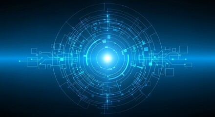 Obraz premium Abstract futuristic technology circuit board digital connection design