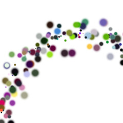 Abstract dots pattern, representing diversity and vibrancy. The design utilizes a vibrant array of colors, creating a dynamic and energetic visual. 