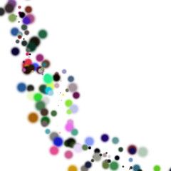 An abstract image featuring an array of colorful circles