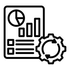 Automated Reports  Icon Element For Design
