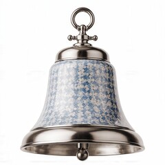 Elegant Porcelain Bell: A beautifully crafted, porcelain bell with an intricate, floral design. Its gleaming, metallic accents and classic aesthetic suggest timeless sophistication. 
