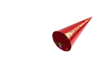 Party popper on white background,png