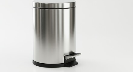 Sleek stainless steel trash can with foot pedal for modern homes and office spaces
