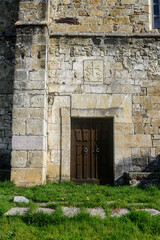 Fototapeta premium Stone facade of San Juan Degollado Church in San Juan de Redondo