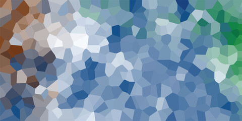 Abstract mosaic composition featuring a gradient of cool and warm colors reflecting light and shadow interactions for modern design applications