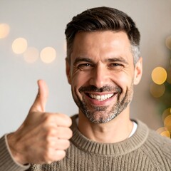 A man giving a thumbs up