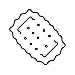 bitten cracker or biscuit icon