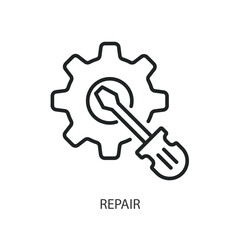 Repair thin line vector icons.