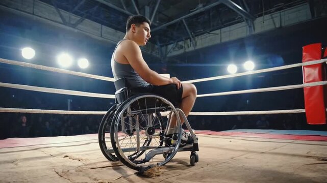 Wheelchair boxer.