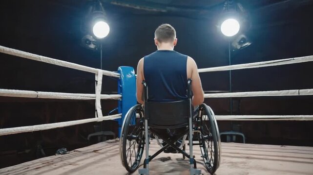 Wheelchair boxer.