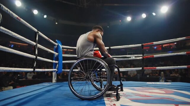 Wheelchair boxer.