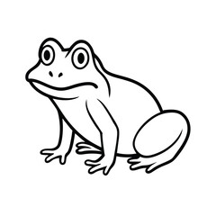 croaking frog amusing amphibian illustration