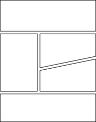 Minimal Comic Page with Basic Panel Divisions for Storytelling